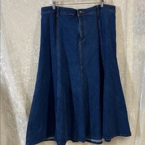 CJ Banks Flare Stretch Denim Skirt sz 20W